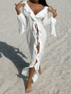 ZASUWA Female Sexy Mesh Swimwear Without Bikini Set Cover-up Oversized Hem Dress