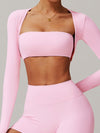 ZASUWA Female Square Collar Cropped Long Sleeves
