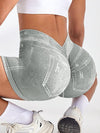 ZASUWA Female Deep V Back Denim Scrunch Bum Short Traksuit