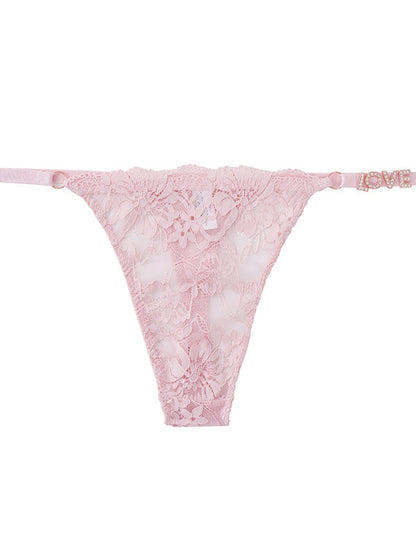 Femal Sexy Mesh Lace Metal Panties