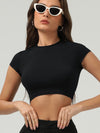 ZASUWA Female Basic Must-have Cropped Short Sleeves