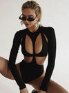 ZASUWA Female Sexy Unique Cutout Bodysuit