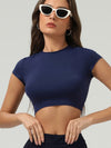 ZASUWA Female Basic Must-have Cropped Short Sleeves
