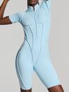 ZASUWA Female Sexy Backless Zipper Scrunch Bum Romper