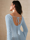 ZASUWA Female Sexy Fishnet Backless Without Bikini Set Cover-up Dress