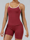 ZASUWA Female Stripes Seamless High-rise Short Tracksuit