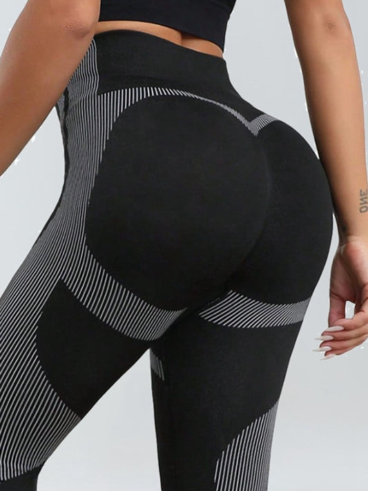 ZASUWA Female Contrast Color Scrunch Bum Seamless Quick-dry Leggings