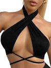 ZASUWA Female Sexy Cross Lift Lace-up Sports Bras