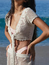 ZASUWA Female Sexy Fishnet 2-Pieces Without Bikini Set Cover Up