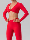 ZASUWA Female Twist Cross Back Deep V Back Tracksuits