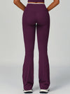 ZASUWA Female Contrast Color Stripe High-rise Flare Leggings