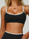 ZASUWA Female Contrast Color Stripe High-rise Flare Leggings