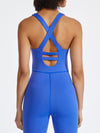 ZASUWA Female Round Collar Beautify Back Jumpsuit