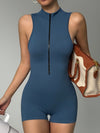 ZASUWA Female Zipper Scrunch Bum Short Romper