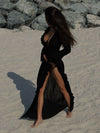 ZASUWA Female Sexy Mesh Swimwear Without Bikini Set Cover-up Oversized Hem Dress
