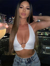 ZASUWA Female Sexy Halter Lift with Metal Ring Sports Bras