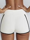 ZASUWA Female Contrast Color Stripes Cutout Pocket Short Traksuit