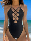 ZASUWA Female Lace-up Cross Back One Piece