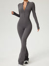 Zipper Flare Jumpsuit