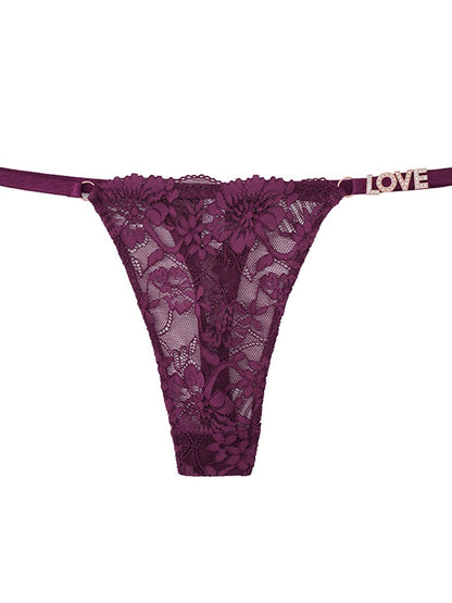 Femal Sexy Mesh Lace Metal Panties
