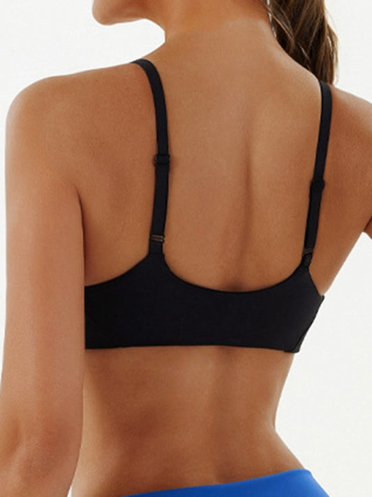 ZASUWA Female U Collar Backless Adjustable Strap Sports Bras