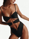 ZASUWA Female Sexy Hollow Out Metal One Piece