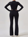 ZASUWA Female Zipper Flare Jumpsuit