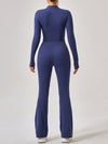 ZASUWA Female Zipper Flare Jumpsuit