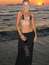 ZASUWA Female Sexy Leopard Print Lace 3-Pieces Bikini Set