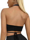 ZASUWA Female Sexy Cross Lift Lace-up Sports Bras