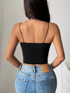 ZASUWA Female Leopard Print Hollow Out Halter Tank