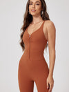 ZASUWA Female Front Folds Zipper Jumpsuit