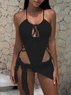 ZASUWA Female Sexy Hollow Out Cross Back One Piece