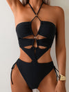 ZASUWA Female Sexy Cross Backless One Piece