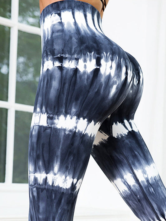 ZASUWA Female Hot Tie-dye Ombre Scrunch Bum Leggings