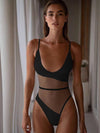 🖤ZASUWA Female Sexy Sheer Mesh Big U Collar One Piece