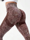 ZASUWA Female Denim V-shape Waist Scrunch Bum Leggings