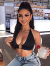ZASUWA Female Sexy Halter Lift with Metal Ring Sports Bras