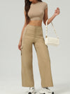 ZASUWA Female Basic Must-have Cropped Short Sleeves