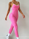 ZASUWA Female Contrast Color Cross Back Ribbed Jumpsuit