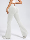 ZASUWA Female Ribbed Flare High-rise Leggings