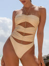ZASUWA Female Sexy Folds Cutout One Piece