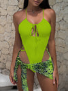 ZASUWA Female Sexy Hollow Out Cross Back One Piece