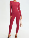 ZASUWA Female U collar Elastic Tight Seamless Quick-dry Jumpsuit