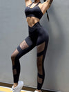 ZASUWA Female Fishnet Quick Dry V-shape Waist Leggings