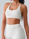 ZASUWA Female Unique Cut Out Cross Back Backless Sports Bras