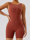 ZASUWA Female Hollow Out U Back High-Support Scrunch Bum Romper