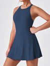 ZASUWA Female Cross Back Hollow Out Quick-dry Dress