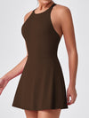 ZASUWA Female Cross Back Hollow Out Quick-dry Dress