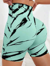 ZASUWA Female Hot Tie-dye Scrunch Bum Spandex Gym Booty Shorts